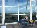 Outdoor patio at Denver International Airport