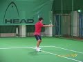 レシーブ／打点と足の動き
