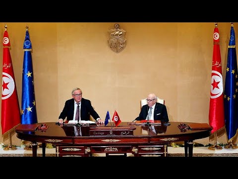 EU-Kommissionsprsident Juncker in Tunesien - Millionenschwere Vereinbarungen und illegale Migration