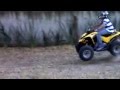 Guy Crashes Quad Head On Into Tree - atv, crash, fail, head on crash, painful, quad, tree