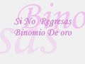 SI NO REGRESAS - BINOMIO DE ORO