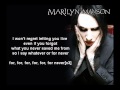 Marilyn Manson -  No reason [Born Villain] (lyrics) HQ