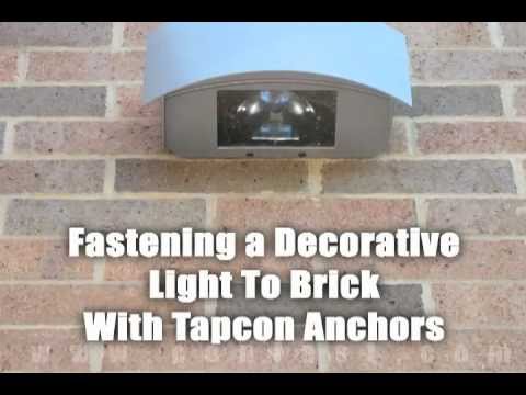 how to fasten to brick