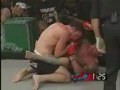 This here is the fight that no good weasel Chad Saunders said I cheated and headbutted him in to win. Do you see a headbutt here? No siree Bubba, but you do see him eye gouging me a few times. He also licked my neck 2 times and reached between my legs and tried some of that there funny business he's famous for, but the camera angle didn't show it. That's why I unleashed the fiery wrath of hell upon this sissy boy. As my Uncle Jim always said, 