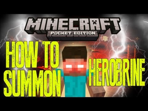 how to summon herobrine in minecraft p e