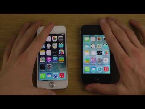 iPhone 5 iOS 7 Beta 2 vs iPhone 4S iOS 7 Beta 2 Review
