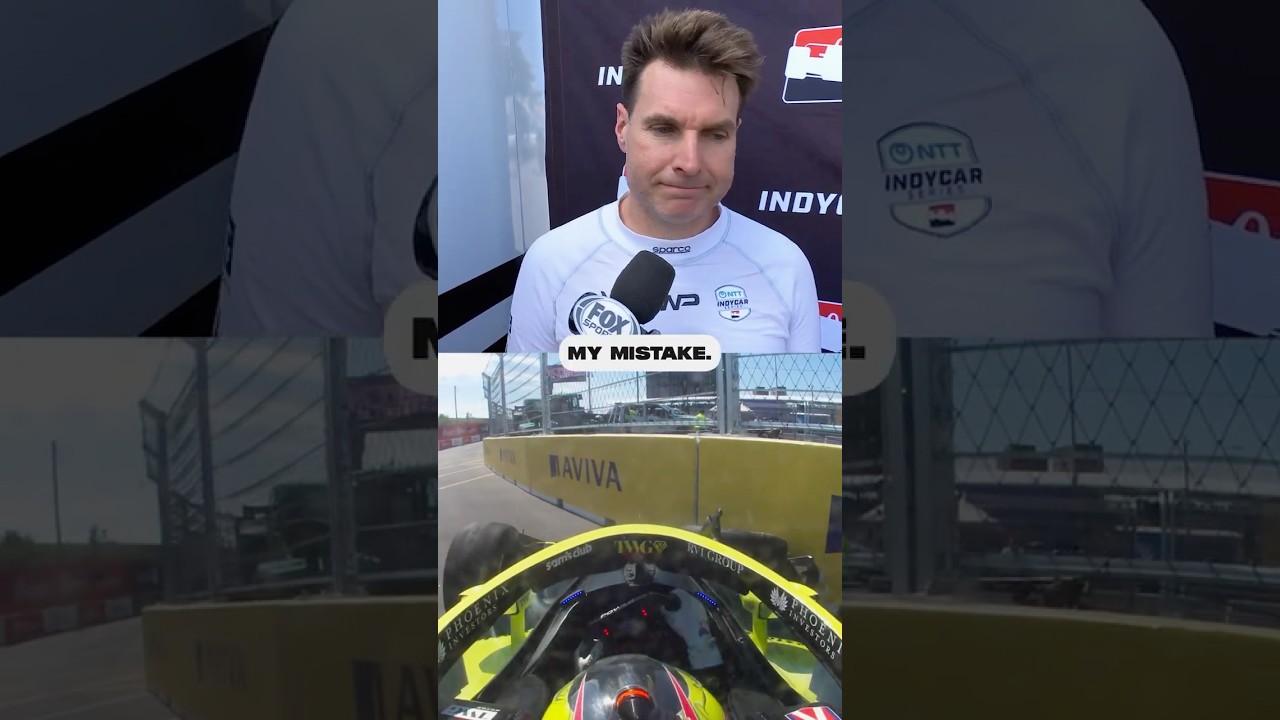 The reaction after a tough impact 🗣️ #indycar #racing #willpower