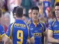 Jarryd scoring a great team try, with some individual brilliance
