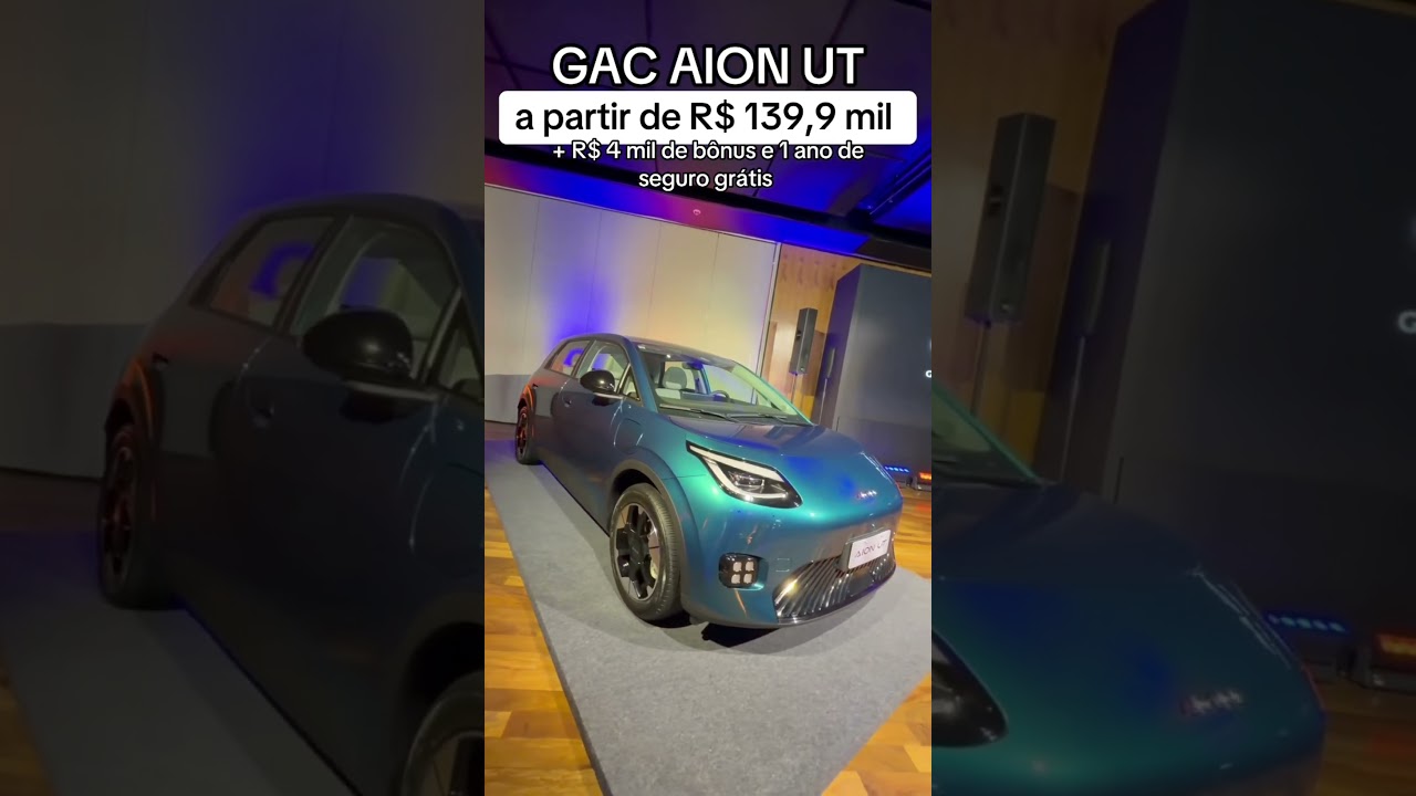 GAC AION UT! Preços a partir de R$ 139,9 mil na versão Premium com 204cv e 44kwh de bateria