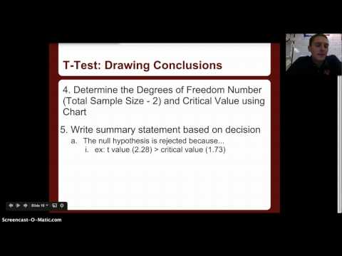 how to calculate t test statistic