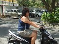 Kelly at Hotel Padma scooter