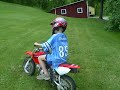 RIDING THE HONDA CRF 50 AROUND MORNINGSIDE FARM