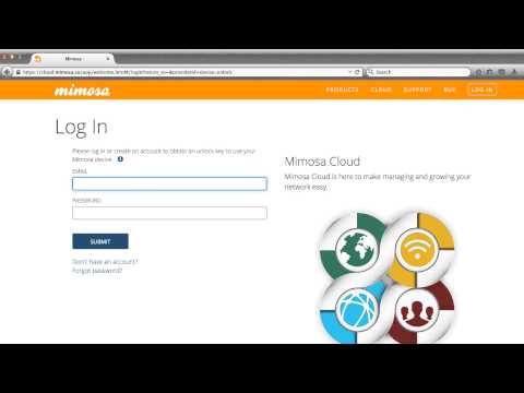 How to set up a Mimosa Cloud Account