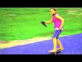 skateboarding down steep mountain road