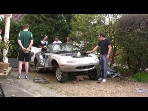 Copy of mev exocet build part4 Removing the body from a mazda MX5