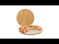 Pizzabrett Bambus 2er mit Set Backpapier