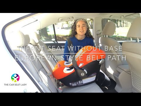 how to fasten baby car seat with seatbelt