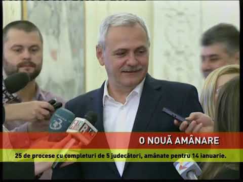 25 de procese cu completuri de 5 judecători, amânate pentru 14 ianuarie