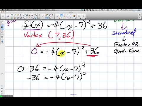 how to isolate x in vertex form