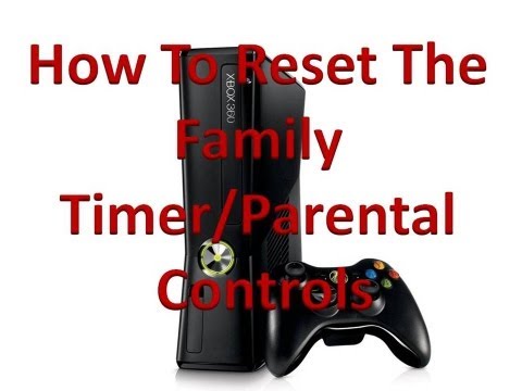 how to reset a parental control on the xbox 360