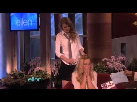 surprised - One of Taylor Swift's superfans got the surprise of a lifetime when Ellen called her down to the stage for a special gift from Taylor!