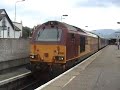 The Caledonian sleeper reverses into Fort William Station