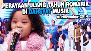 Perayaan Ulang Tahun Romaria di DahSyat Musik 16 November 2014