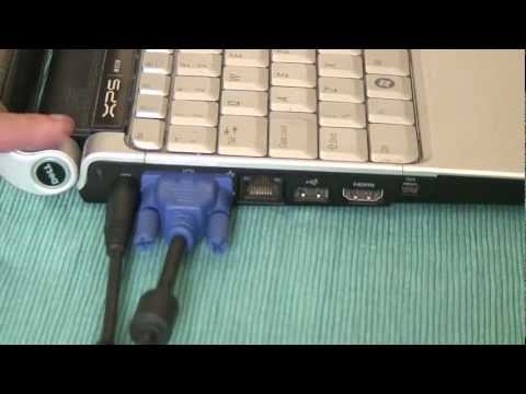 how to attach hp laptop to tv