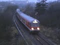 Flensburger Zug mit Diesellokbespannung BR218 Richtung Kiel Flensburger Zug mit Diesellokbespannung BR218 Richtung Kiel