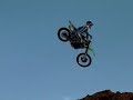 this is james stewart at competitive edge mx park - on one of the biggest jumps ever!