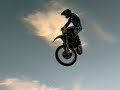 this is james stewart at competitive edge mx park - on one of the biggest jumps ever!