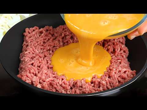 Mleté maso s vejci je lepší než hamburger! Jednoduchý a chutný recept na pánvi.