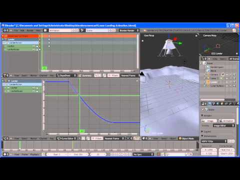 Lander Animation Step 3 - Lunar Landing Animation in Blender 2.6