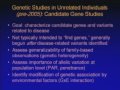 Study Designs: Genetic Association Studies