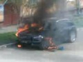 В Оханске на улице Ленина загорелся автомобиль «Инфинити»