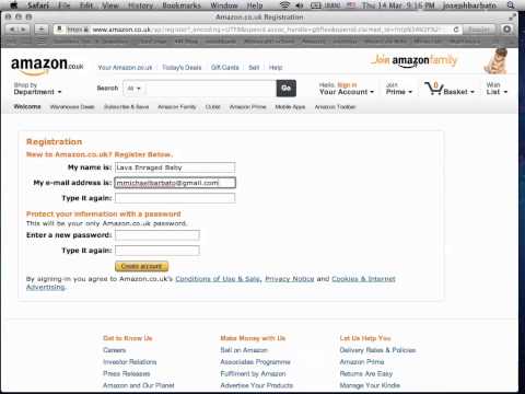 how to create an account with amazon