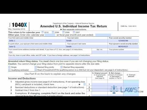 how to fill out 1040x