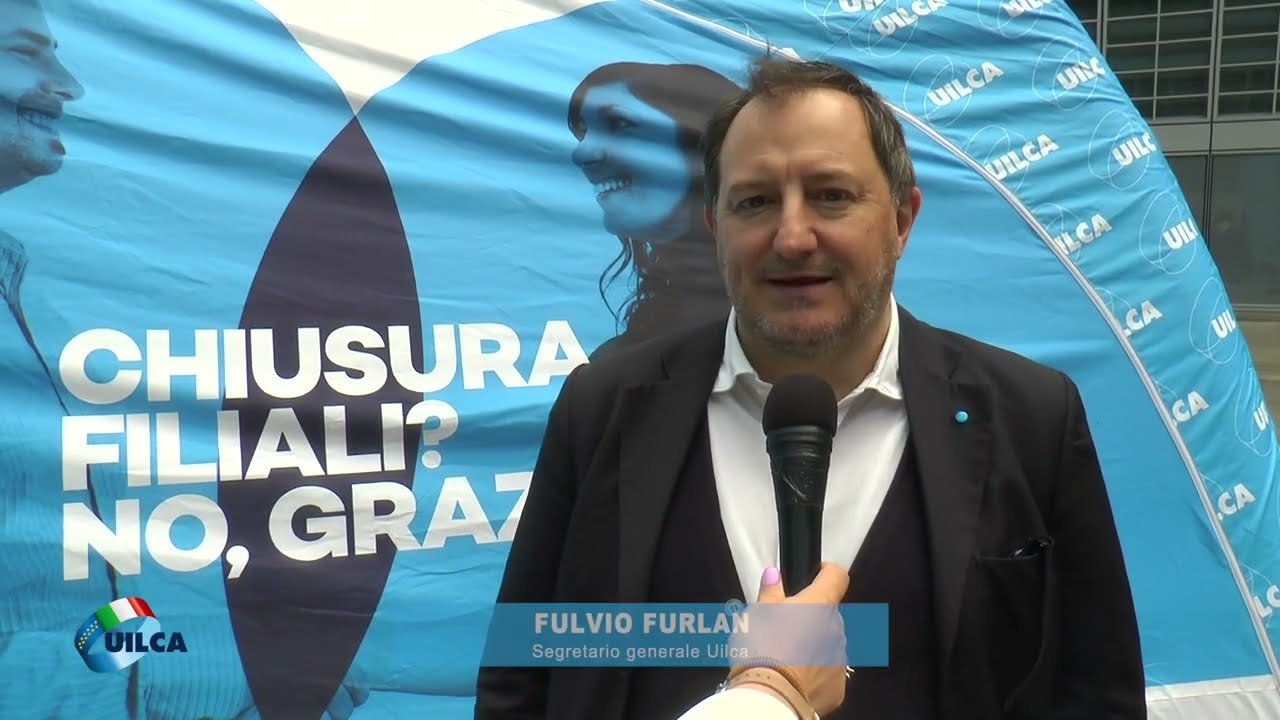 Fulvio Furlan sulla desertificazione bancaria alla campagna Uilca in Lombardia