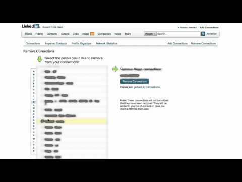 how to remove connections on linkedin app