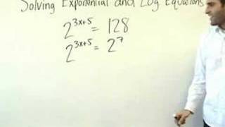 solving an exponential equation