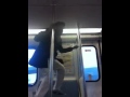 Guy Freaks Out Because No One Else Is On The Train - freak out, metro, train, washington dc