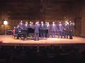 male chorus sings for william warfield scholarship at eastman theather in rochester new york directed by thaddeus warfield who is one of william's brothers