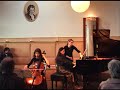timora rosler-cello and kl�ra w�rtz-piano.
sonata no.1 op. 5 no. 1. 1st movement: adagio sostenuto-allegro.
marathon concert, complete beethoven sonatas for cello and piano.
cristofori, amsterdam, jan. 2005