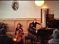 timora rosler-cello and kl�ra w�rtz-piano.
sonata no.1 op. 5 no. 1. 1st movement: adagio sostenuto-allegro.
marathon concert, complete beethoven sonatas for cello and piano.
cristofori, amsterdam, jan. 2005