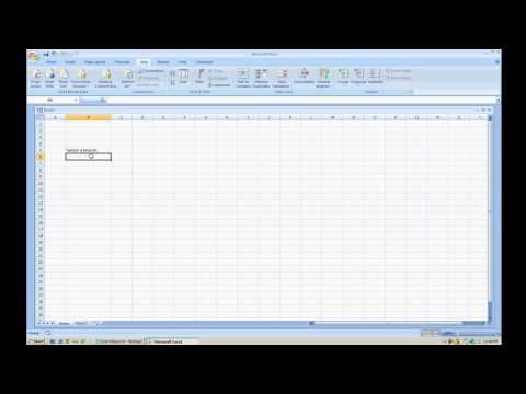 how to create drop down list in excel 2007