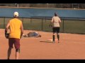 Girl Knocked Out By Softball - girl, knock out, ko, painful, softball, sports
