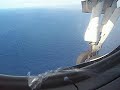 Landing at ET Joshua International Airport Kingstown St. Vincent in the British West Indies on a LIAT Bombardier Dash 8. St. Vincent is part of the island nation of St Vincent & The Grenadines in the Caribbean.