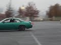 Drifting at Turner Field with green s14 Drifting at Turner Field with green s14