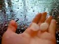 Risen Hagel in Bibione (Italien) Big hailstorm in Italy