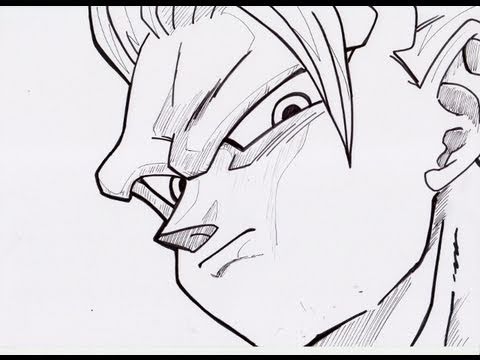 how to draw goku as a super saiyan 3